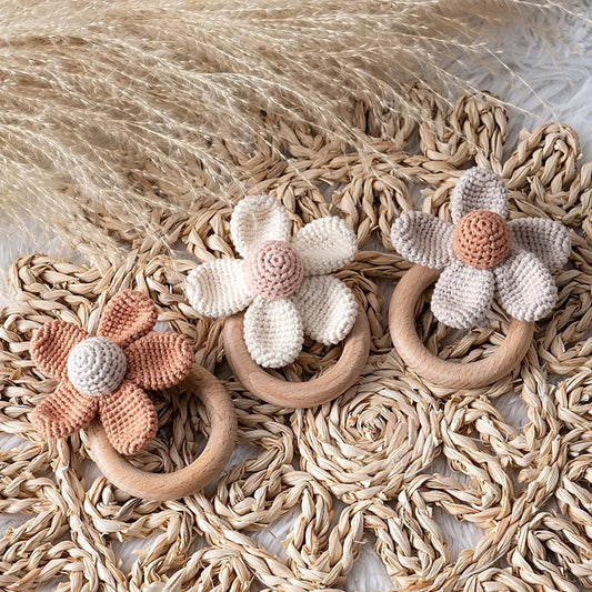 Handmade Daisy Rattle