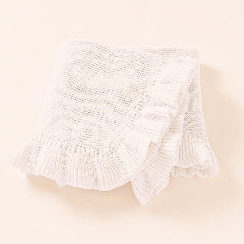 Ruffle Knitted Blanket