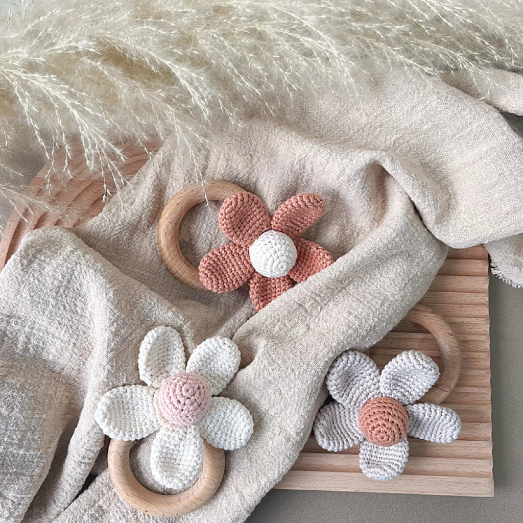 Handmade Daisy Rattle