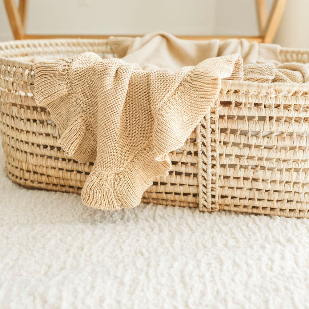 Ruffle Knitted Blanket