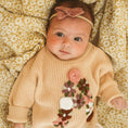 Load image into Gallery viewer, Hand-Embroidered Baby Sweater "A"
