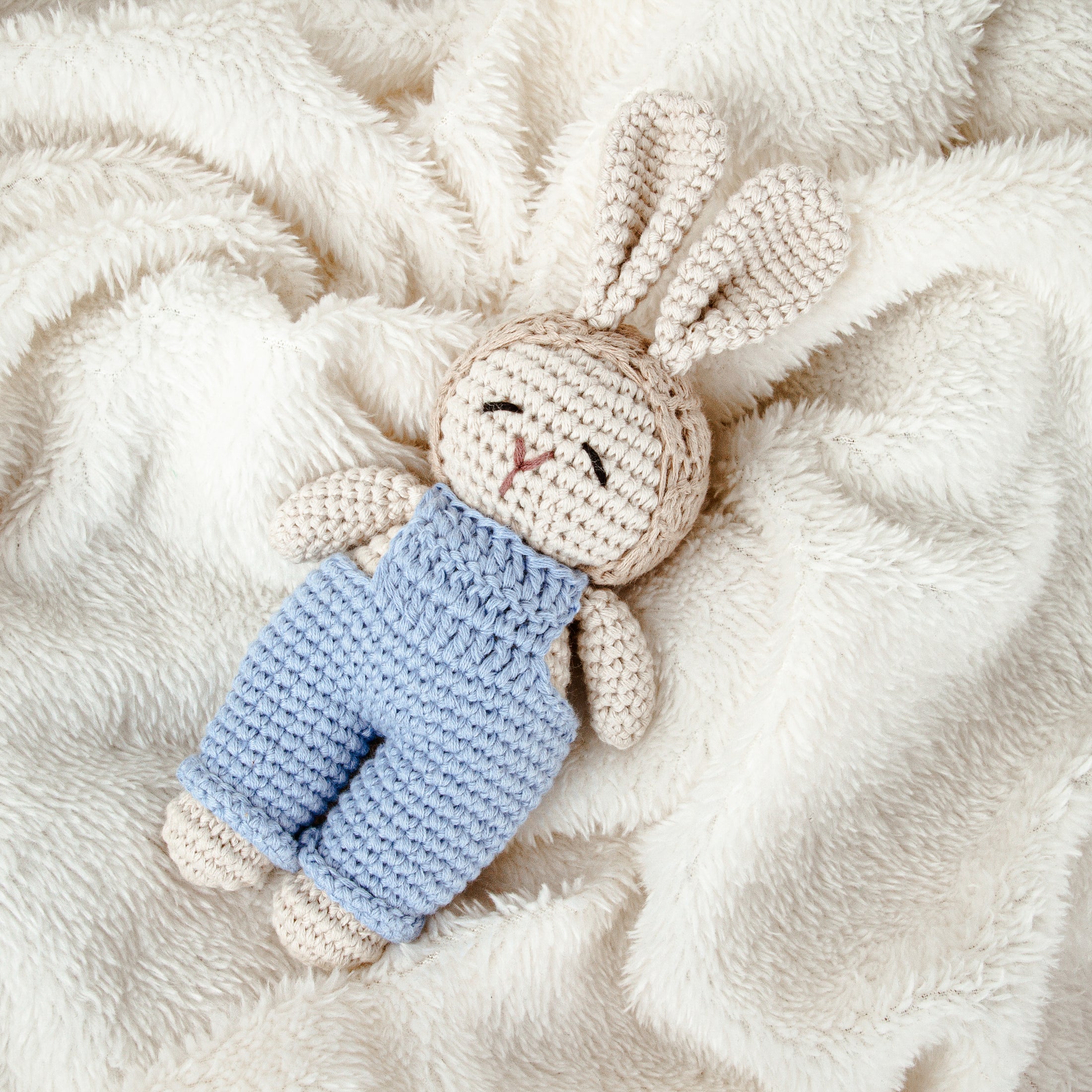 Handmade Crochet Bunny Rattle