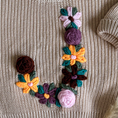 Load image into Gallery viewer, Hand-Embroidered Baby Sweater "J"
