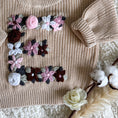 Load image into Gallery viewer, Hand-Embroidered Baby Sweater "E"
