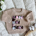 Load image into Gallery viewer, Hand-Embroidered Baby Sweater "E"
