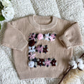 Load image into Gallery viewer, Hand-Embroidered Baby Sweater "E"
