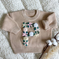 Load image into Gallery viewer, Hand-Embroidered Baby Sweater "P"
