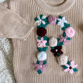 Load image into Gallery viewer, Hand-Embroidered Baby Sweater "R"
