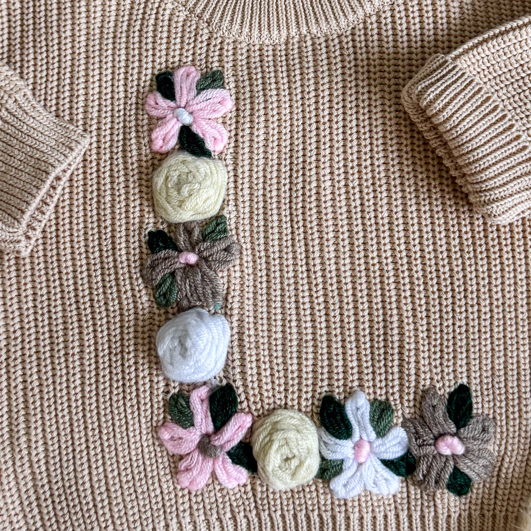 Hand-Embroidered Baby Sweater "L"