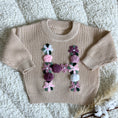 Load image into Gallery viewer, Hand-Embroidered Baby Sweater "H"
