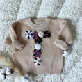 Load image into Gallery viewer, Hand-Embroidered Baby Sweater "T"
