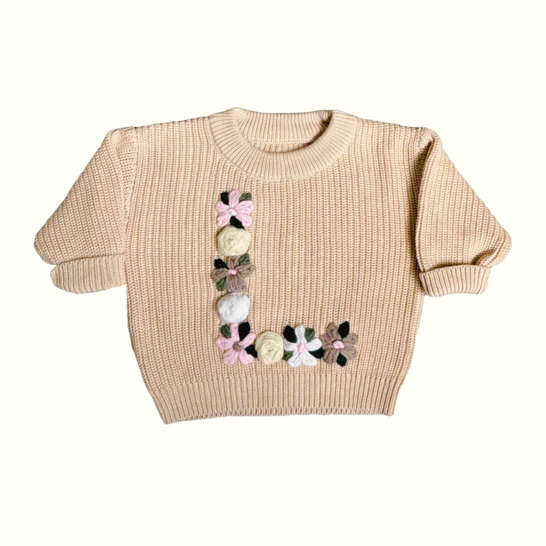 Hand-Embroidered Baby Sweater "L"