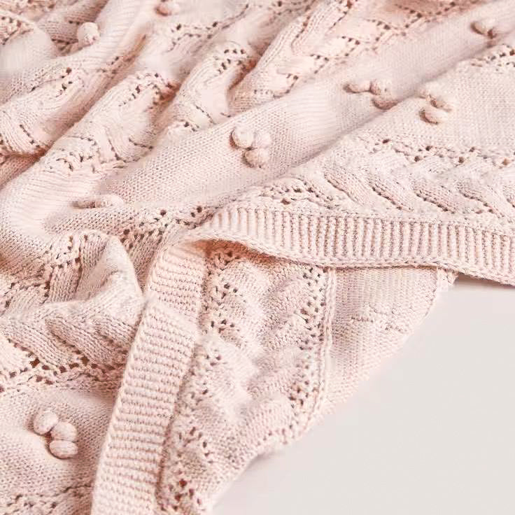 Heirloom Pom Pom Blanket | Pink