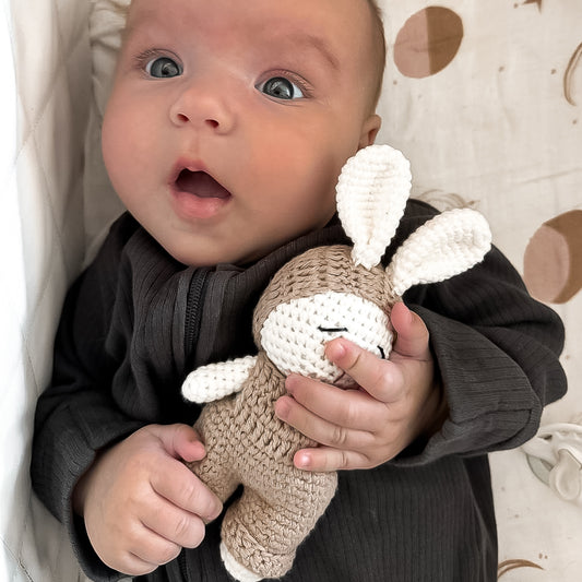 Handmade Crochet Bunny Rattle